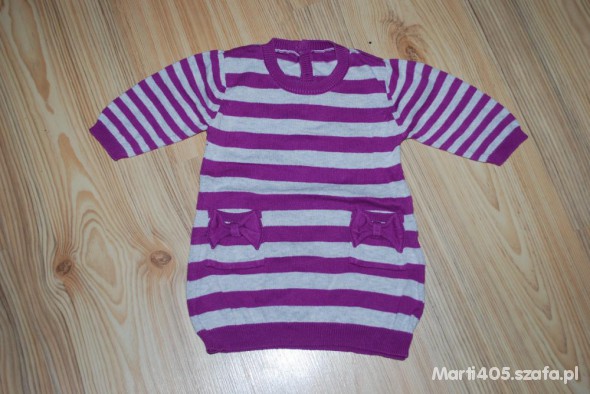 Marks and Spencer sweterkowy pasiak kokardki HIT