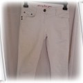 białe jeansowe rurki dla dziewczynki 10 12 lat