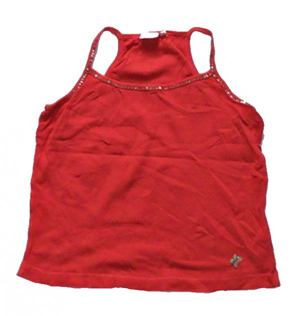 Bluzeczka krótka koszulka czerwona 146