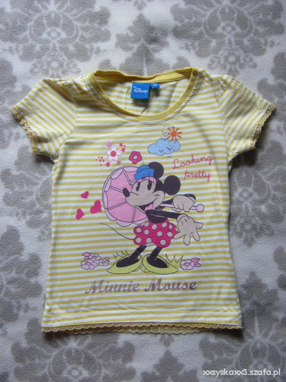 Śliczna Koszulka z Minnie Disney na 7 lat 128 cm