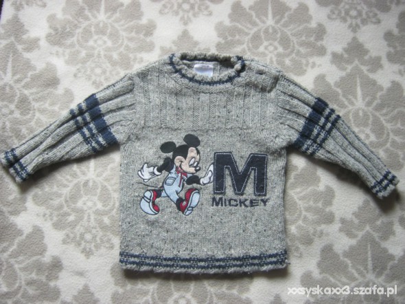 Ciepły swetr Z Myszką Mickey firmy Disney 3 6 msc