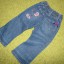 jeansy kwiaty 92 98cm