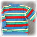 Kolorowa bluza bluzeczka w paski welur 98