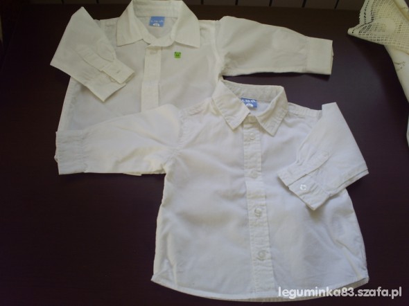 Koszule białe 5 10 15 dwie sztuki