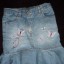 SPODNICA JEANS MOTYLKI 116 122