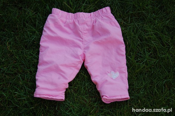 ciepłe spodnie dla dziewczynki jak nowe od 0 do 3