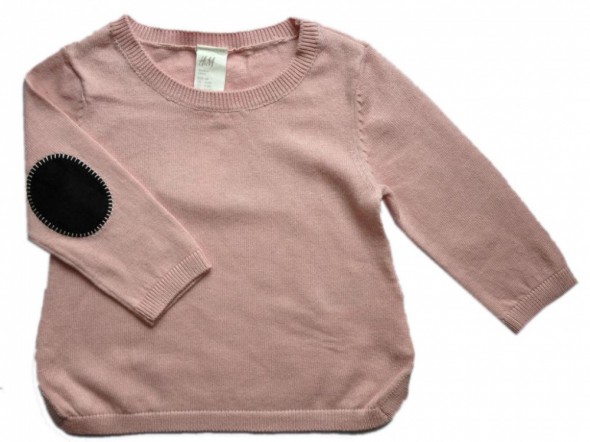 Sweterek z łatkami rozm 86 firmy H&M