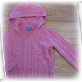 Różowy sweterek z kapturem 2 3 latka