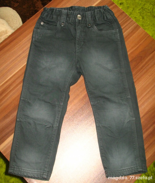 idealne H&M spodnie z czachą jeans 98