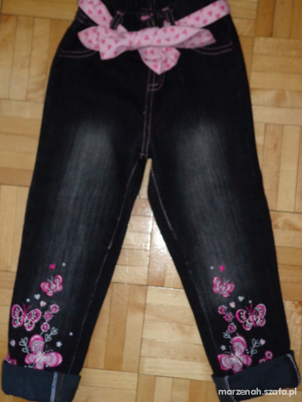 Spodnie legginsy rurki jeans 104 110 cm