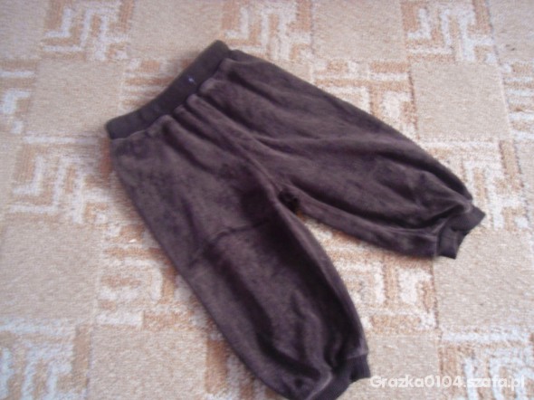 Spodnie dresowe welurowe H&M 74