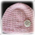różowa ażurkowa czapeczka