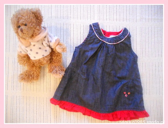 Sukienka dżins name it mała księżniczka 56cm