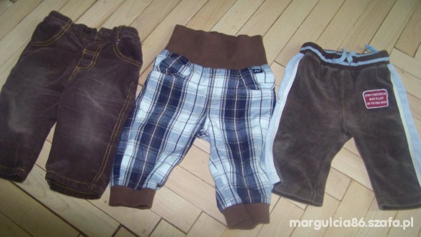 3 pary spodenek lindex 62cm