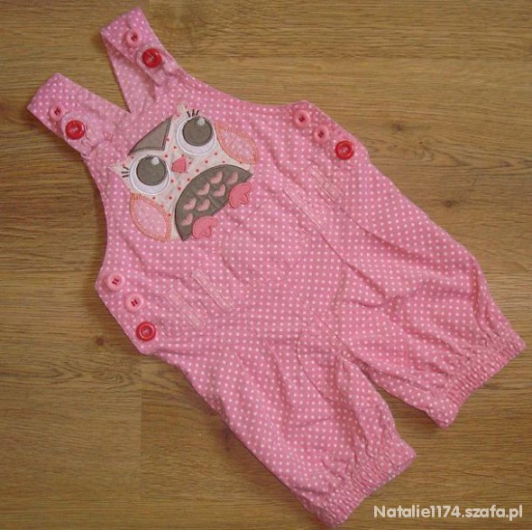 Cudowne ogrodniczki Cherokee 62 cm sowa