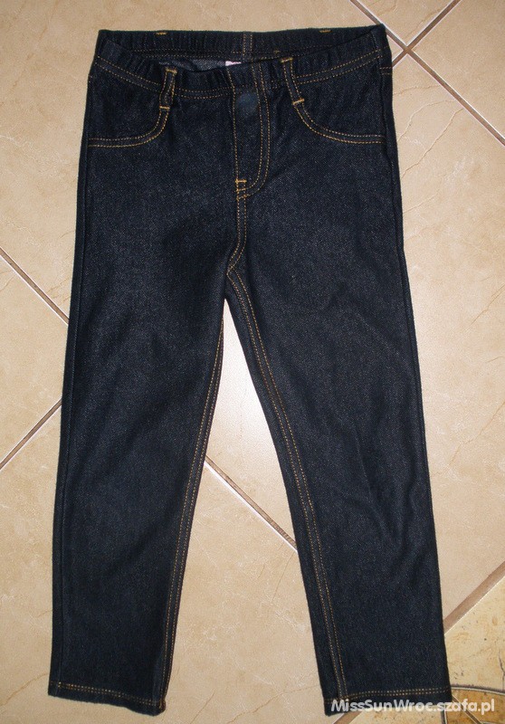 Leginsy niby jeans rurki 3 4 latka
