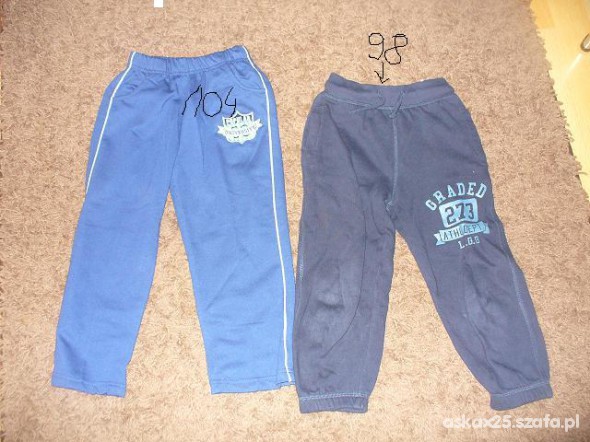 spodnie dresowe 104 i 98