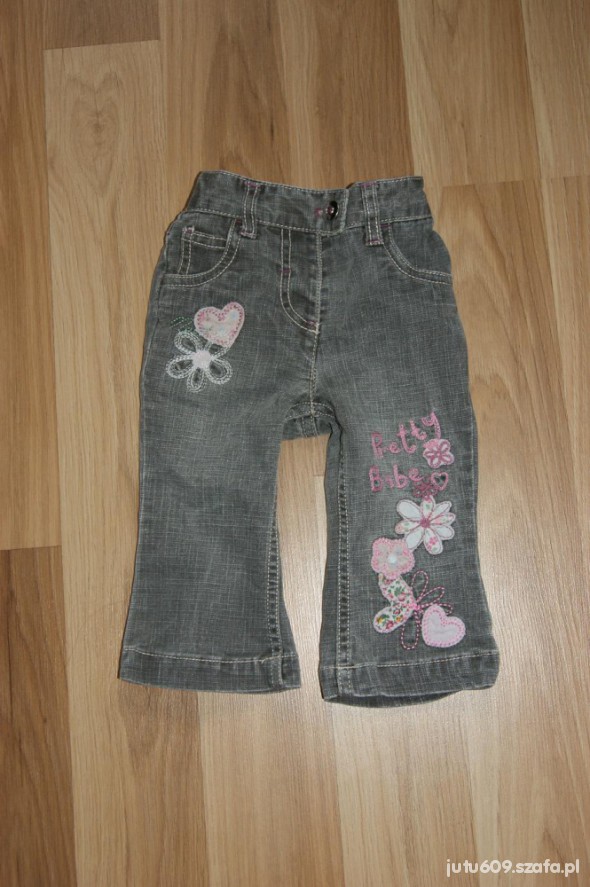 Spodnie Jeansowe Next 6 9m śliczne