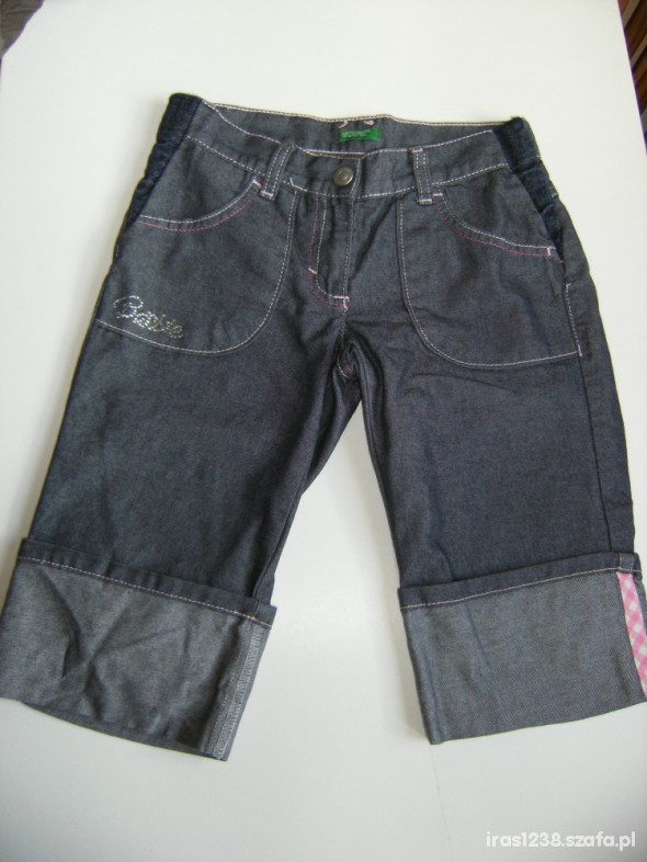 benetton jeansowe z mankietem w kolano od 128 cm