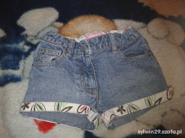 Dżinsowe krótkie spodenki rozm 104