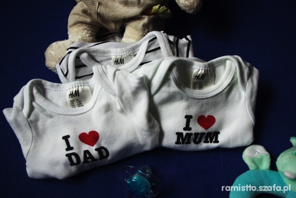 Komplet 3 szt body H&M rozm 56