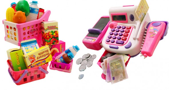 KASA SKLEPOWA WÓZEK KALKULATOR AKCESORIA