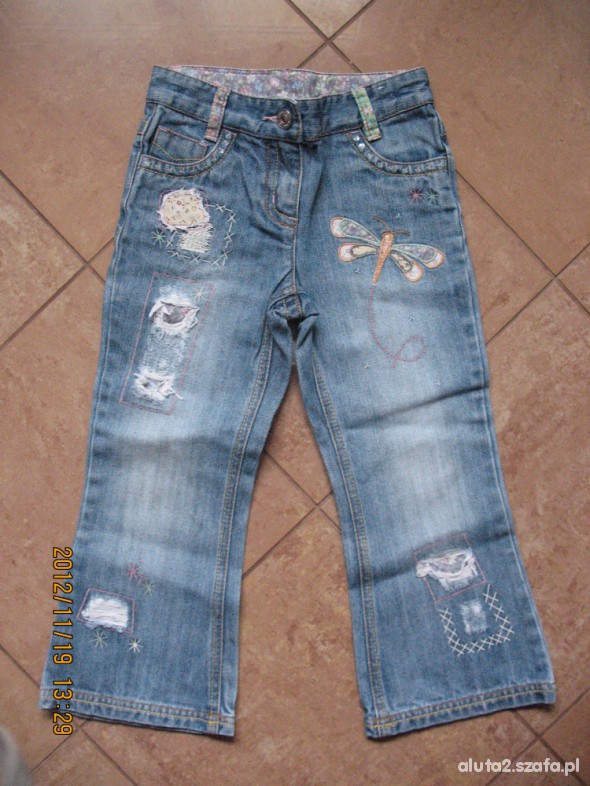 spodnie dżinsy NEXT 110cm super modne jeans