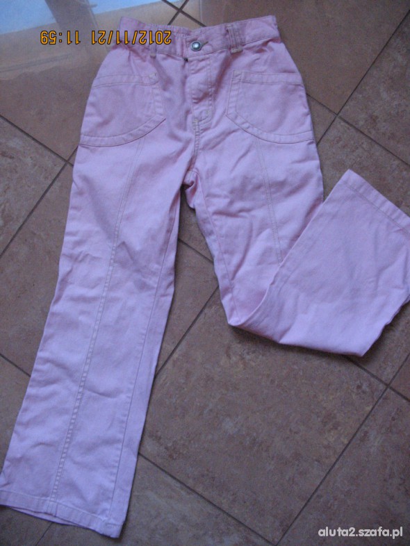 spodnie jeansy Bossini kids 130cm różowebdb