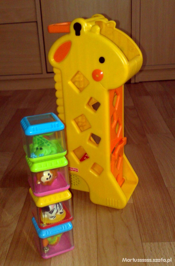 Żyrafa pełna klocków fisher price