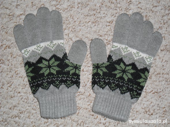 Rękawiczki dla chłopaka norweski wzór