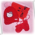 Hello Kitty czapka szalik rękawiczki 86 92 98