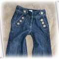 NEXT spodnie jeansowe wysokie guziki 98