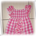 Topolino różowa falbaniasta tunika sukienka 92 cm