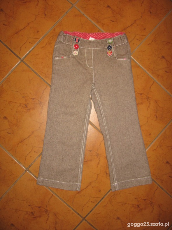 110 cm NEXT tweedowe spodnie