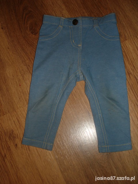 Legginsy jak jeansy NEXT 9 12 msc niebieskie