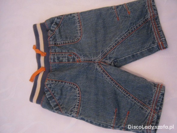 Next spodnie jeansowe 62 cm ściągacz