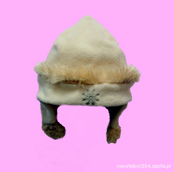 Czapka w kolorze ekri dla maluszka 1 2 latka