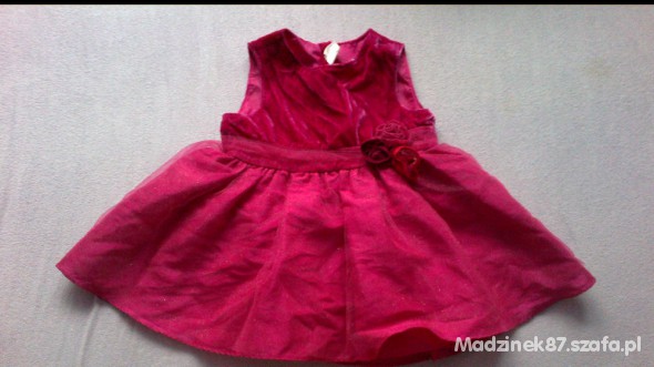 Różowa sukienka balowa h&m