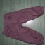 Spodnie sztruksowe fioletowe kropeczki 86