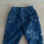 Ocieplane spodnie jeansowe na gumce