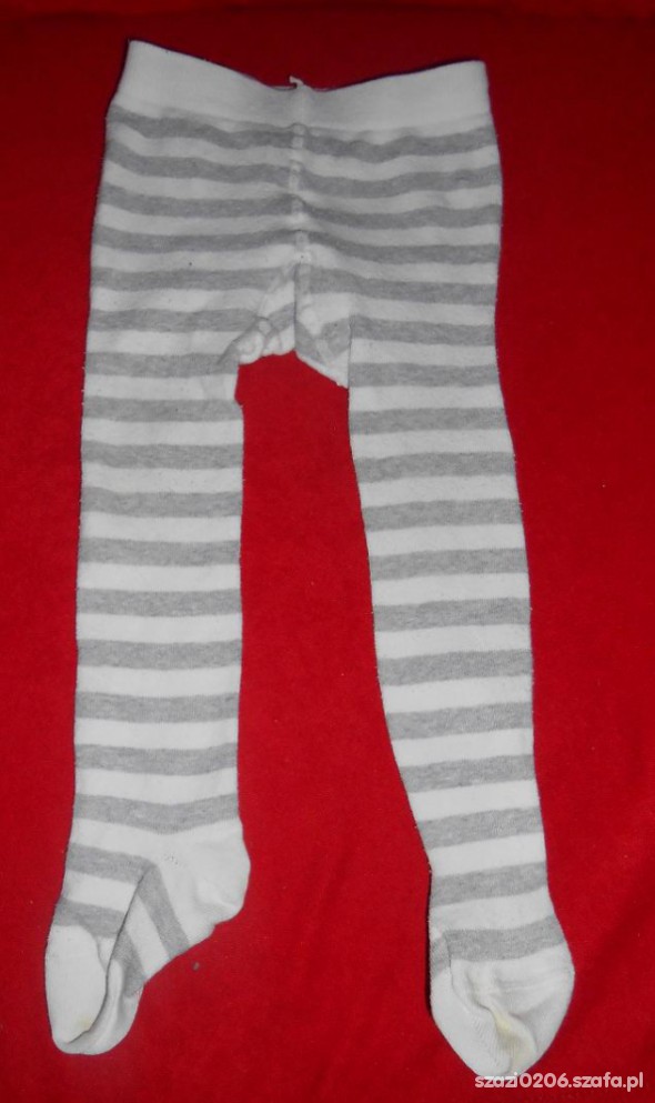 biało szare rajstopki 74