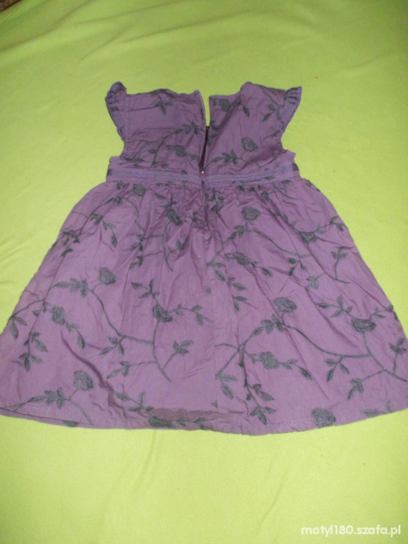 fioletowa sukienka 98cm
