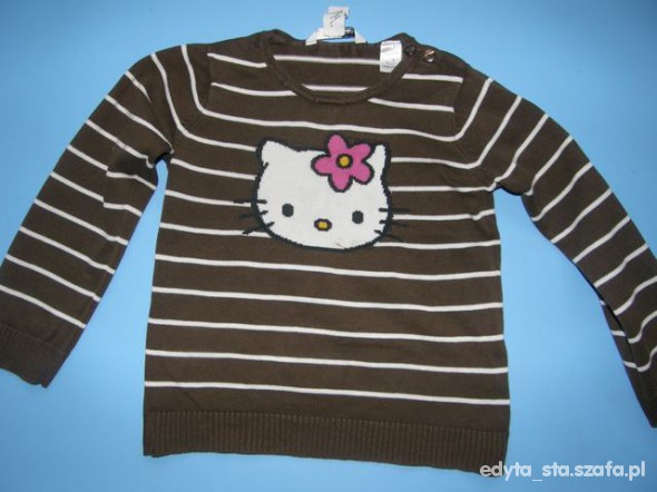 H&M sweterek hello kitty rozm 98 104