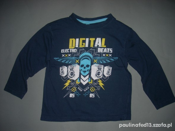 Rebel Bluzka z czaszką długi rękaw 116