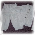 NEXT biały lniany żakiet i spodnie 122 i 128 cm