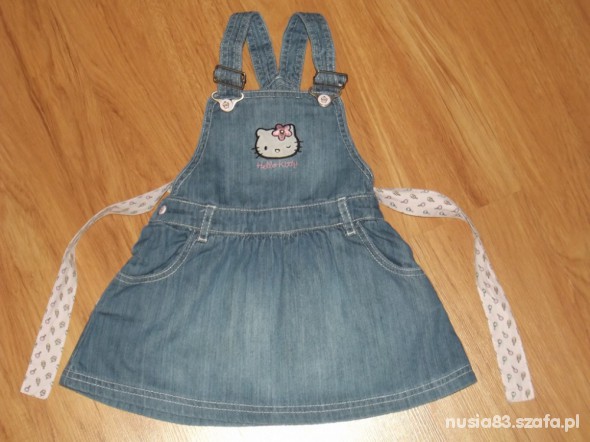 H&M 86 JEANSOWA SUKIENKA z HELLO KITTY