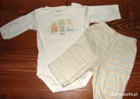 komplet body i spodnie Carters 3m stan bdb