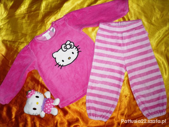 Śliczny różowy dresik Hello Kitty H&M 86