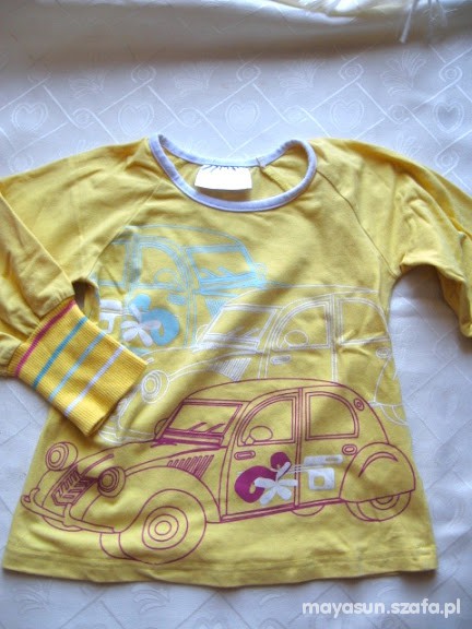 r 110 Żółciutka bluzeczka z autkiem dla damy