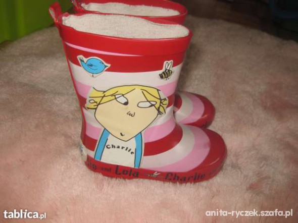 Kalosze rozm 22 dla dziewczynki bardzo modne